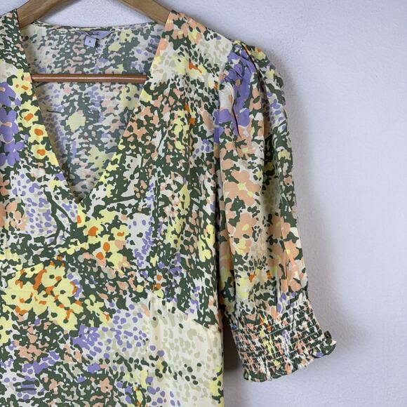 Rails Womens small Gardenia feminine romantic Roma Puff Sleeve A-Line Mini Dress - Picture 6 of 13